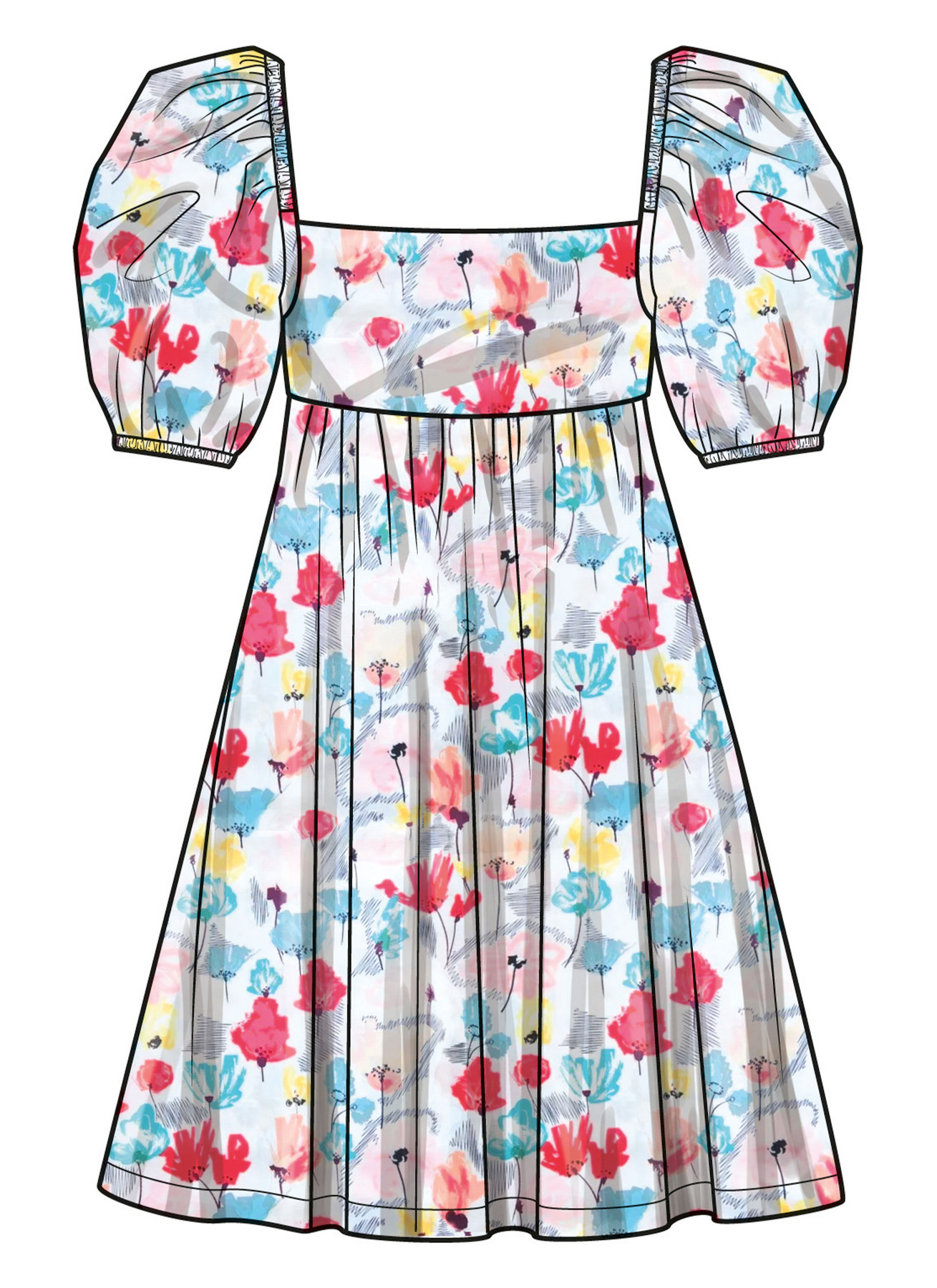 Simplicity Sewing Pattern Girls' Dress With Back Bodice and Length Variations 3 Simplicity Sewing Pattern Girls' Dress With Back Bodice and Length Variations