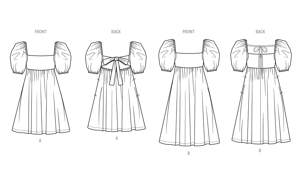 Simplicity Sewing Pattern Girls' Dress With Back Bodice and Length Variations 8 Simplicity Sewing Pattern Girls' Dress With Back Bodice and Length Variations