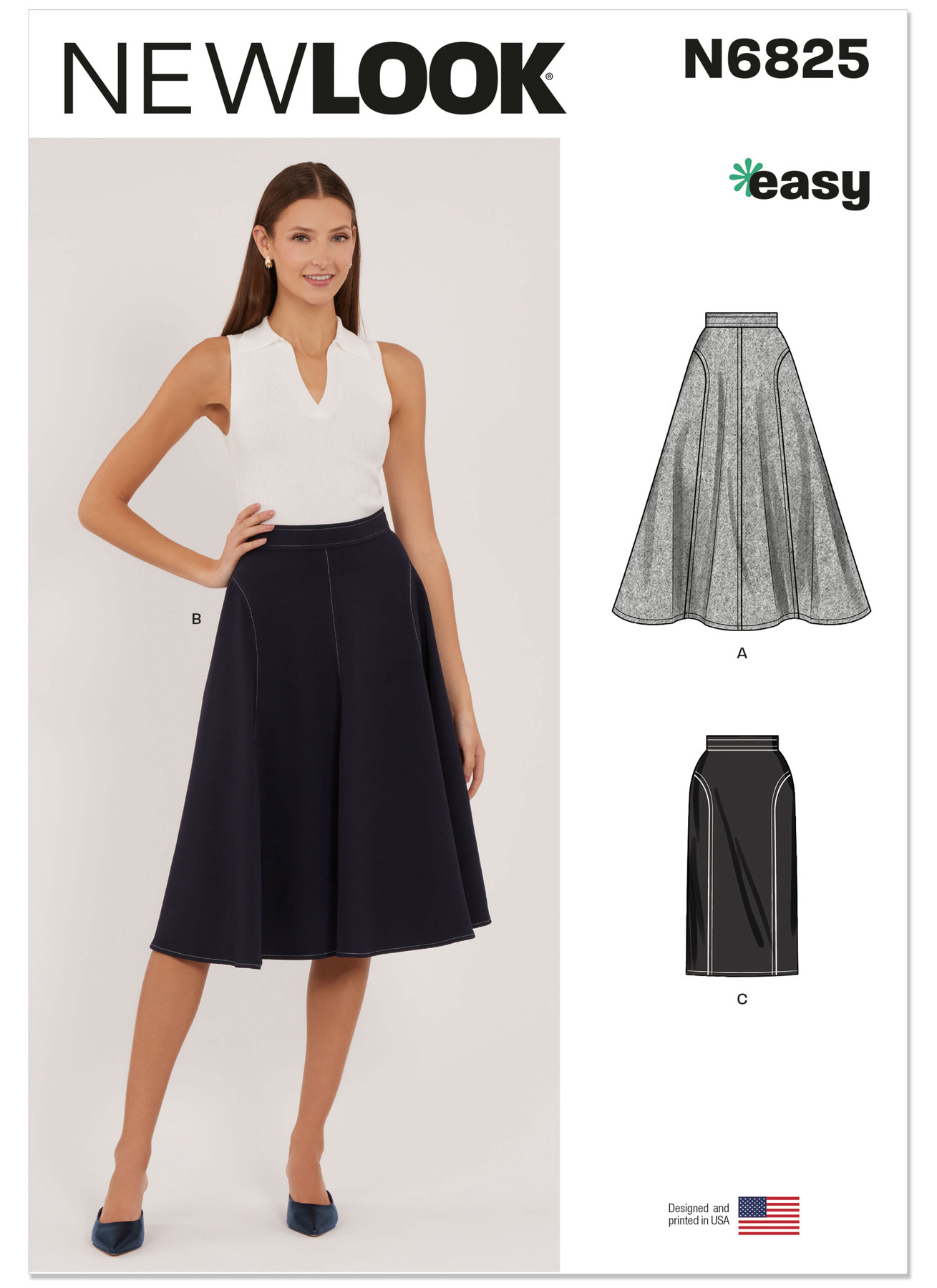 New Look Sewing Pattern Misses' Skirts in Two Lengths 1 New Look Sewing Pattern Misses' Skirts in Two Lengths