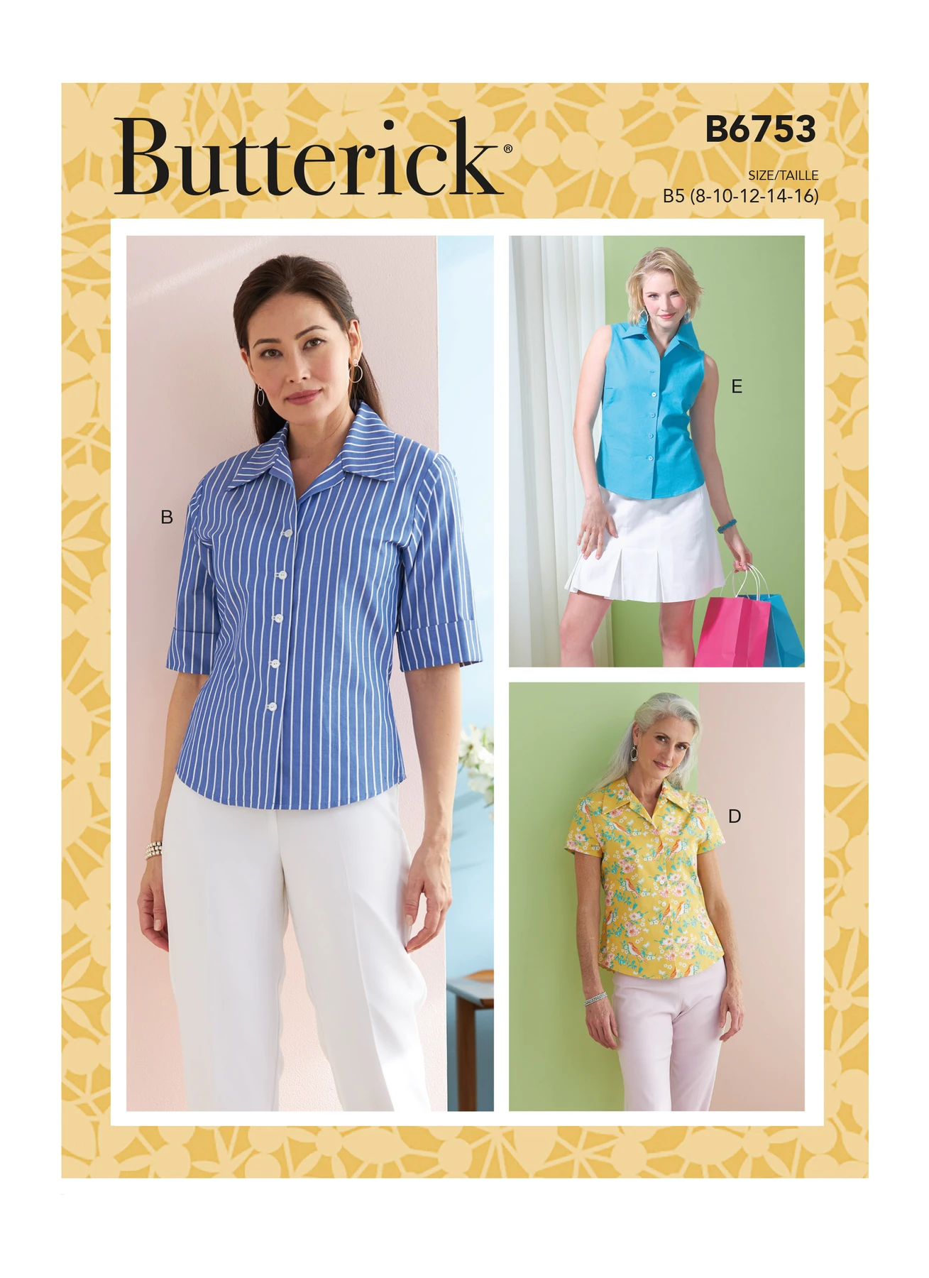 Butterick Sewing Pattern Misses'/Misses' Petite Button-Down Shirts (PDF) 1 Butterick Sewing Pattern Misses'/Misses' Petite Button-Down Shirts (PDF)