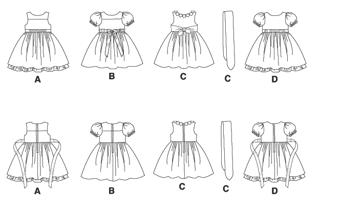 McCall's Sewing Pattern Children's/Girls' Lined Dirndl Dresses (PDF) 6 McCall's Sewing Pattern Children's/Girls' Lined Dirndl Dresses (PDF)
