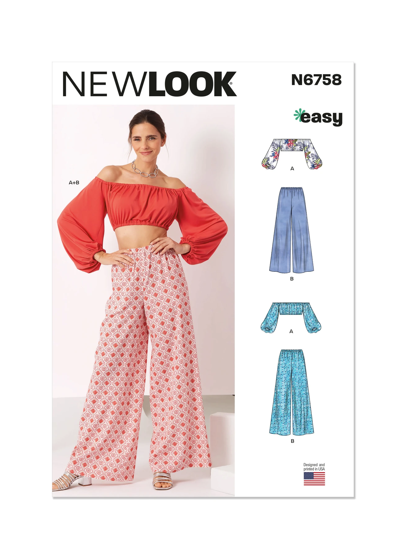 New Look Sewing Pattern Misses' Top and Pants 1 New Look Sewing Pattern Misses' Top and Pants