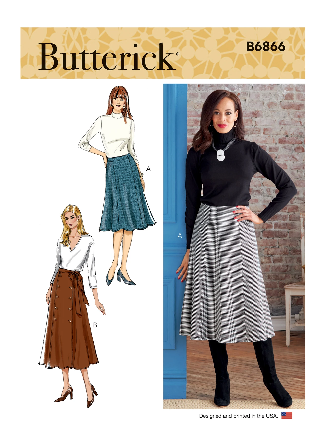 Butterick Sewing Pattern Misses' Skirt and Sash 1 Butterick Sewing Pattern Misses' Skirt and Sash