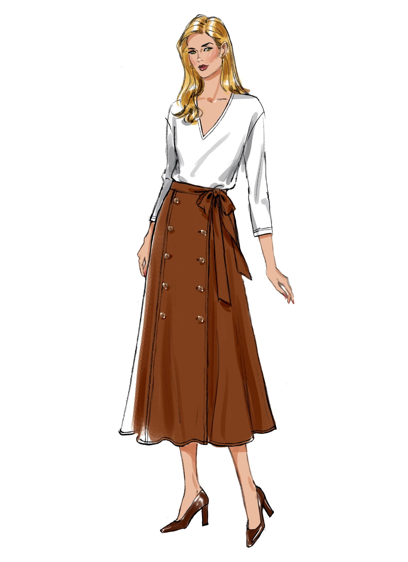 Butterick Sewing Pattern Misses' Skirt and Sash 3 Butterick Sewing Pattern Misses' Skirt and Sash
