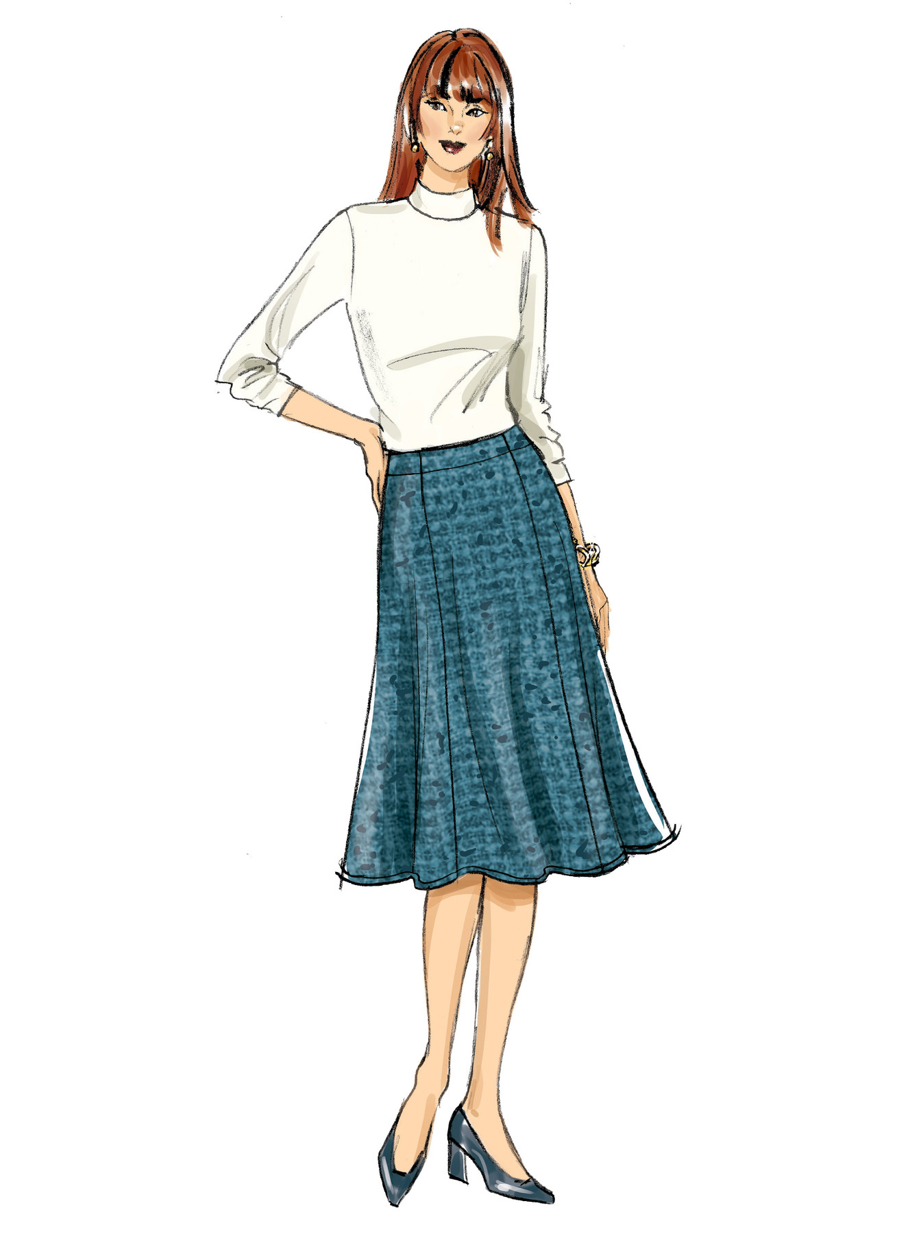 Butterick Sewing Pattern Misses' Skirt and Sash 4 Butterick Sewing Pattern Misses' Skirt and Sash