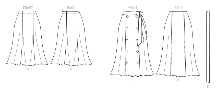 Butterick Sewing Pattern Misses' Skirt and Sash 6 Butterick Sewing Pattern Misses' Skirt and Sash