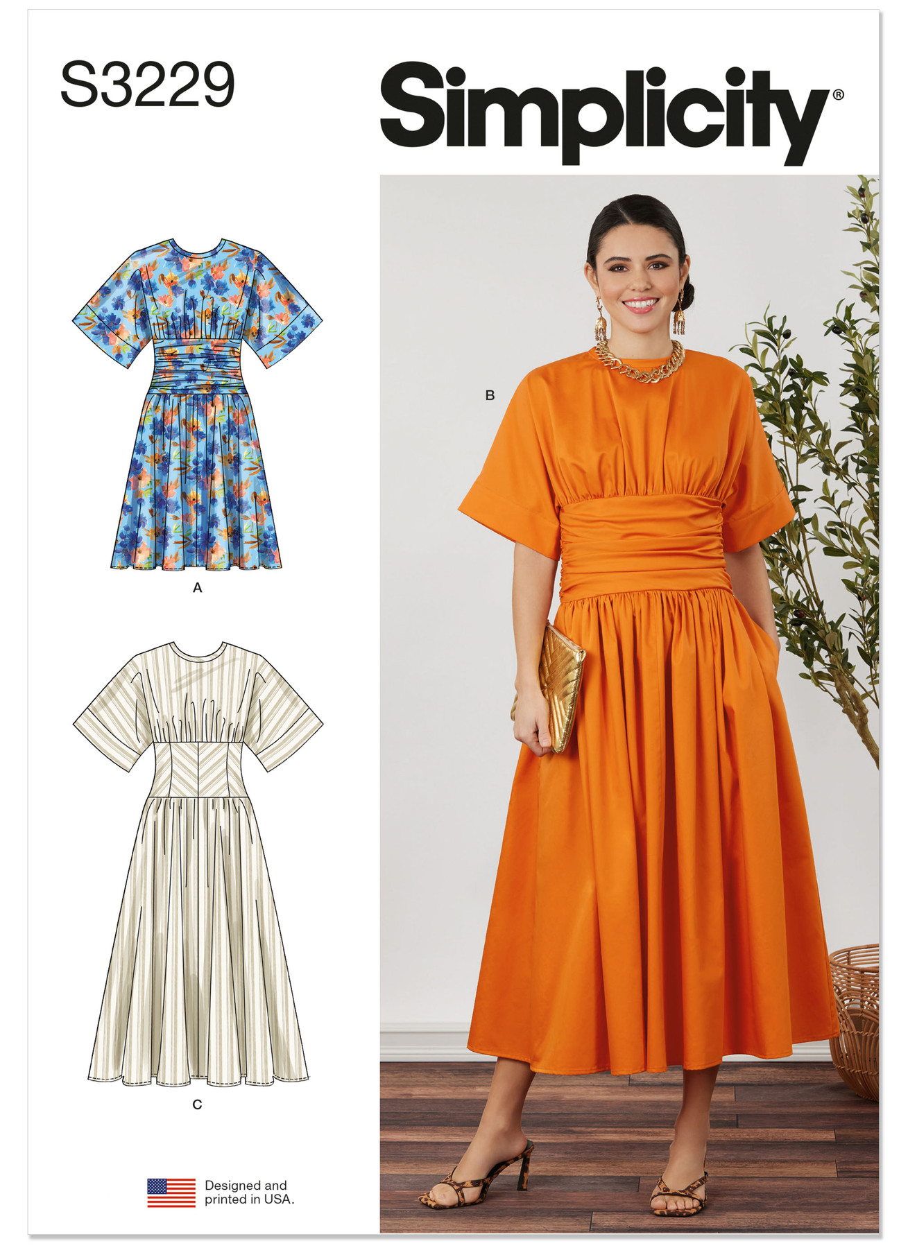 Simplicity Sewing Pattern Misses' and Women's Midi Dress in Two Lengths (PDF) 1 Simplicity Sewing Pattern Misses' and Women's Midi Dress in Two Lengths (PDF)