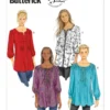 Butterick Sewing Pattern Misses'/Women's Shirred Tunics (PDF)