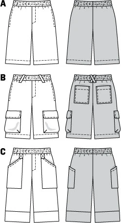 Burda Style Sewing Pattern Shorts 3 Burda Style Sewing Pattern Shorts