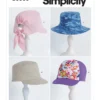 Simplicity Sewing Pattern Adult and Children Hats 6 Simplicity Sewing Pattern Adult and Children Hats