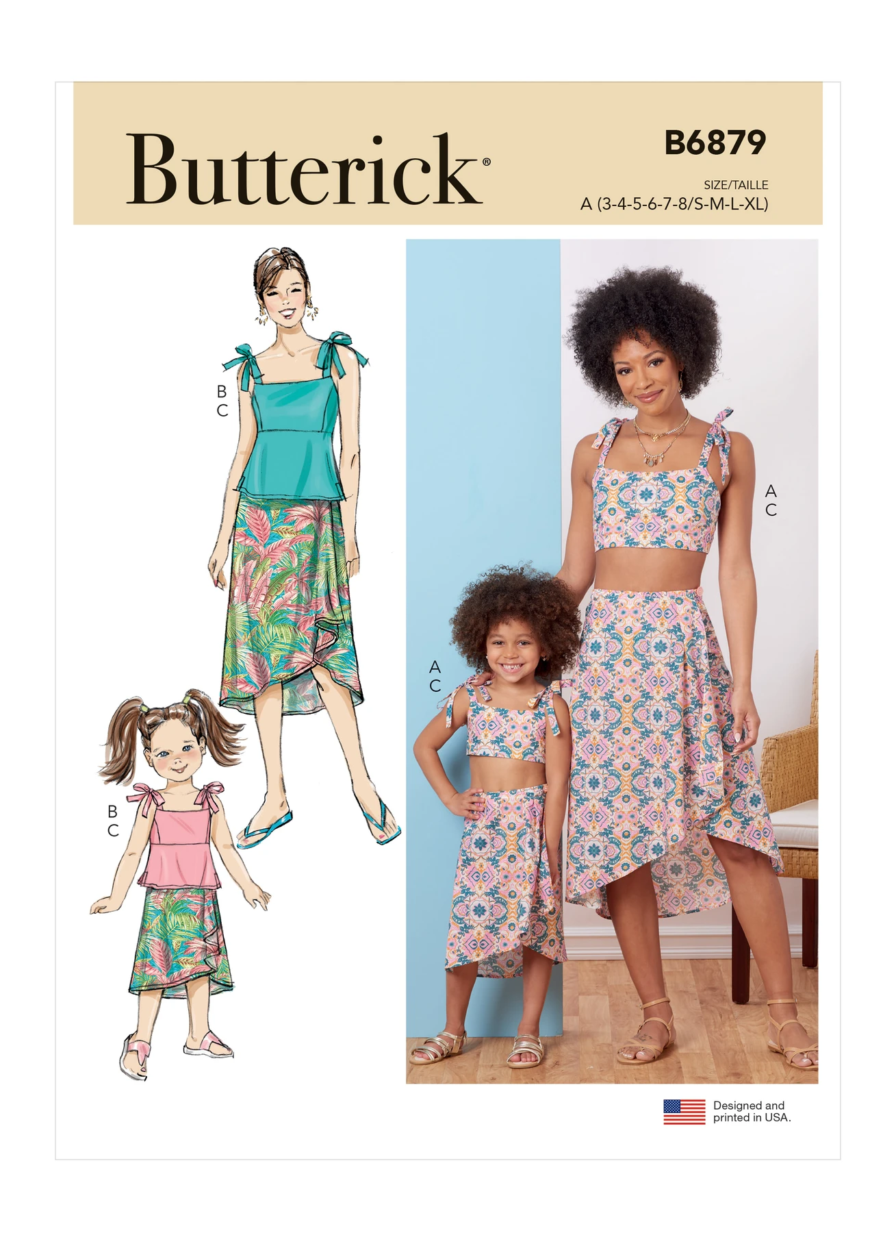 Butterick Sewing Pattern Children's and Misses' Tops and Skirt (PDF) 1 Butterick Sewing Pattern Children's and Misses' Tops and Skirt (PDF)