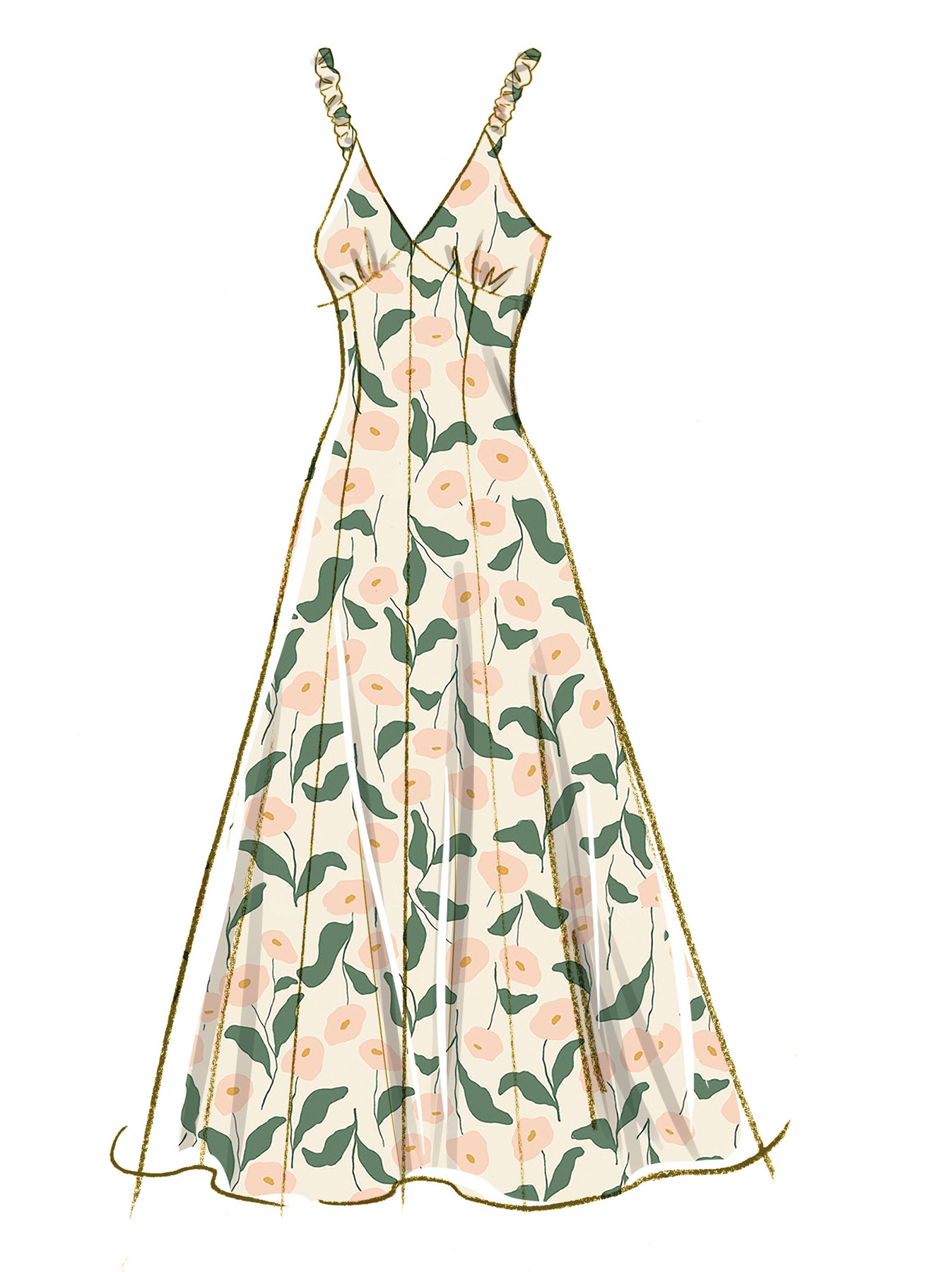 McCall's Sewing Pattern Misses' Midi Dress with Sleeve and Length Variations (PDF) 4 McCall's Sewing Pattern Misses' Midi Dress with Sleeve and Length Variations (PDF)