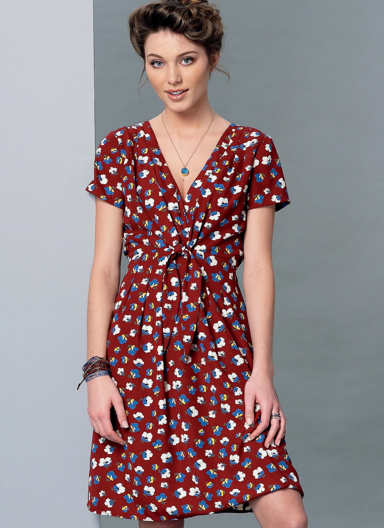 McCall's Sewing Pattern Misses' Surplice, Pleated Dresses with Optional Front-Tie 2 McCall's Sewing Pattern Misses' Surplice, Pleated Dresses with Optional Front-Tie