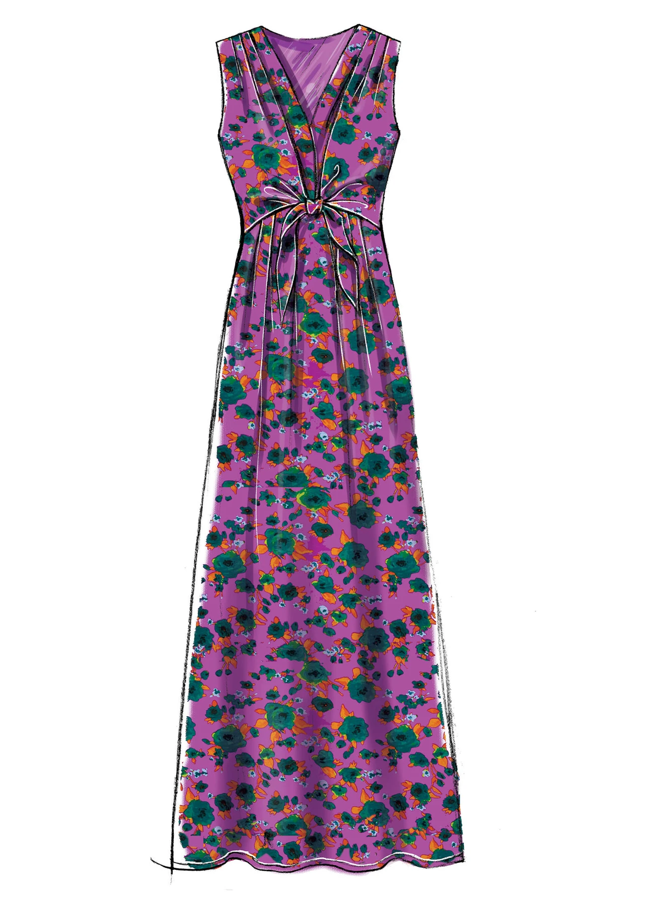 McCall's Sewing Pattern Misses' Surplice, Pleated Dresses with Optional Front-Tie 3 McCall's Sewing Pattern Misses' Surplice, Pleated Dresses with Optional Front-Tie