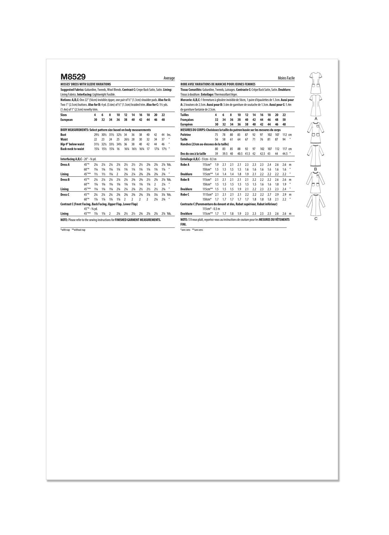 McCall's Sewing Pattern Misses' Dress with Sleeve Variations (PDF) 7 McCall's Sewing Pattern Misses' Dress with Sleeve Variations (PDF)