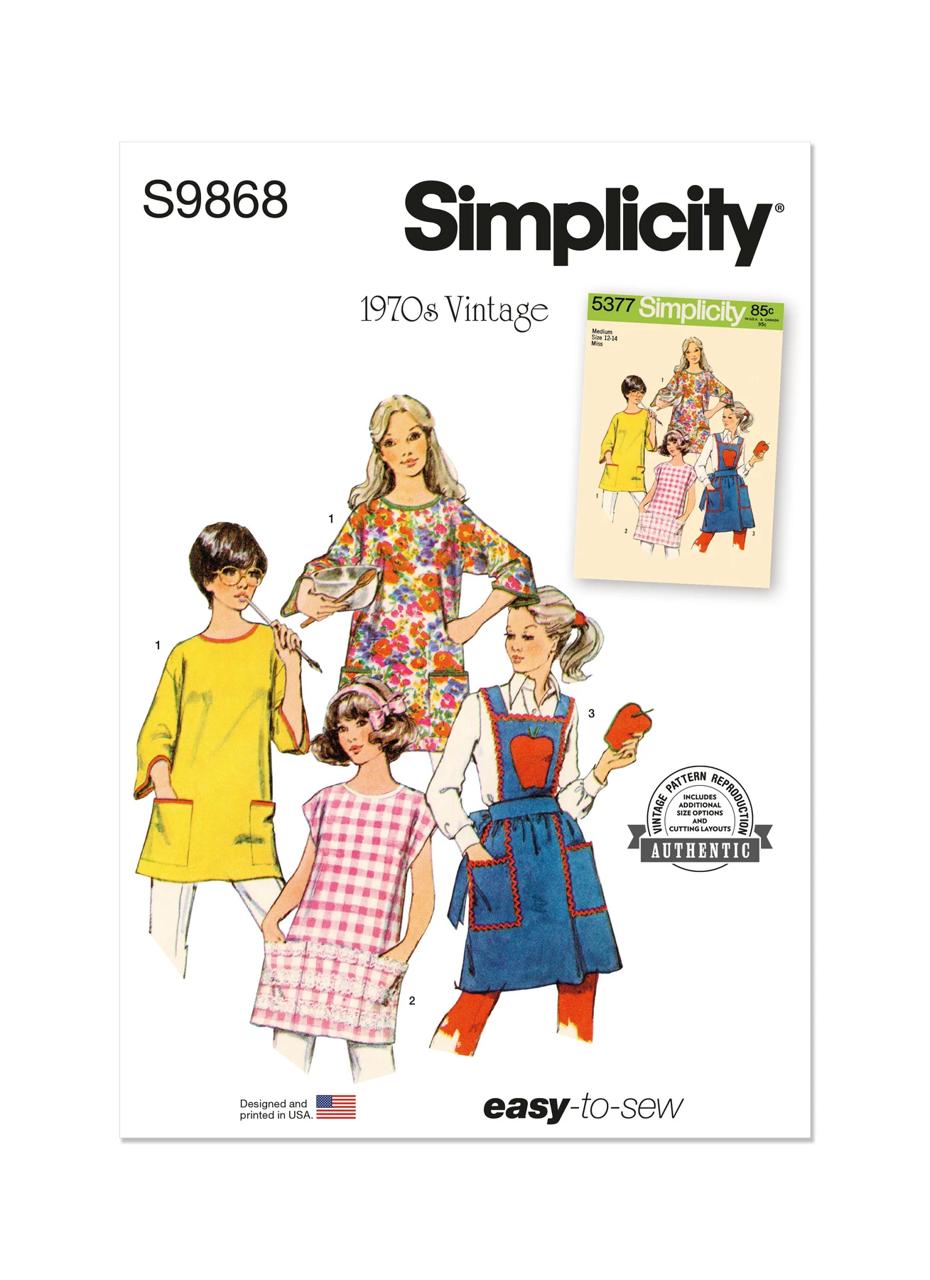 Simplicity Sewing Pattern 1970s Aprons and Potholder (PDF) 1 Simplicity Sewing Pattern 1970s Aprons and Potholder (PDF)