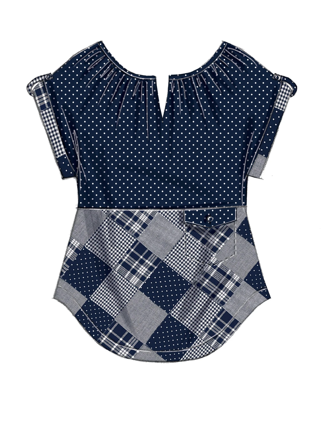 McCall's Sewing Pattern Misses' Split-Neck Tops with Sleeve and Hem Options (PDF) 4 McCall's Sewing Pattern Misses' Split-Neck Tops with Sleeve and Hem Options (PDF)