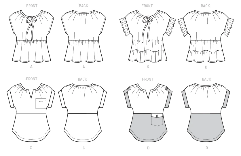 McCall's Sewing Pattern Misses' Split-Neck Tops with Sleeve and Hem Options (PDF) 9 McCall's Sewing Pattern Misses' Split-Neck Tops with Sleeve and Hem Options (PDF)