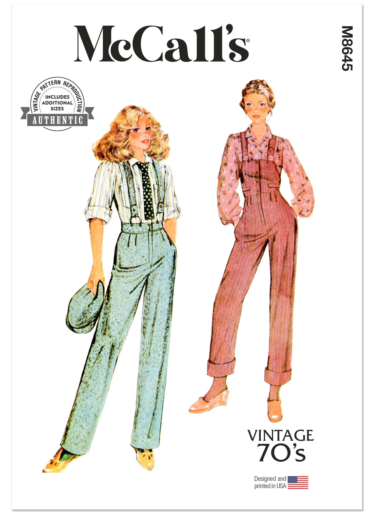McCall's Sewing Pattern 1970s Misses' Overalls, Pants and Blouse (PDF) 1 McCall's Sewing Pattern 1970s Misses' Overalls, Pants and Blouse (PDF)
