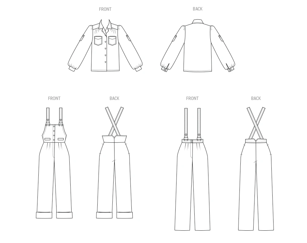 McCall's Sewing Pattern 1970s Misses' Overalls, Pants and Blouse (PDF) 5 McCall's Sewing Pattern 1970s Misses' Overalls, Pants and Blouse (PDF)