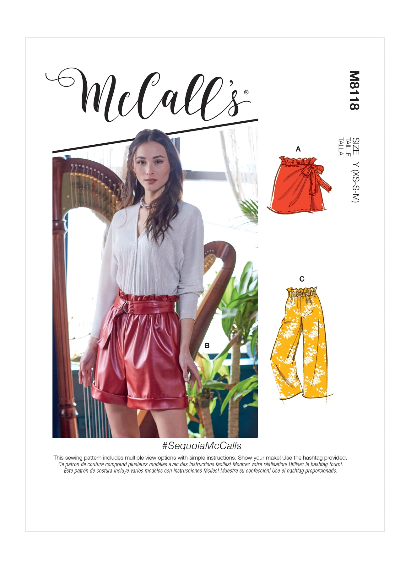 McCall's Sewing Pattern Misses' Shorts, Pants & Belt (PDF) 1 McCall's Sewing Pattern Misses' Shorts, Pants & Belt (PDF)