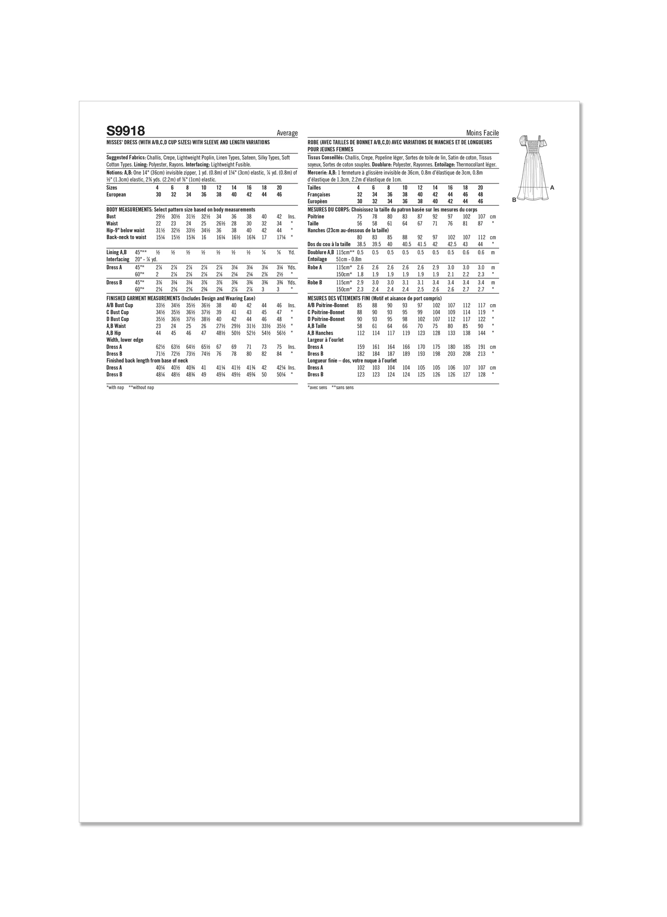 Simplicity Sewing Pattern Misses' Dress with Sleeve and Length Variations 6 Simplicity Sewing Pattern Misses' Dress with Sleeve and Length Variations