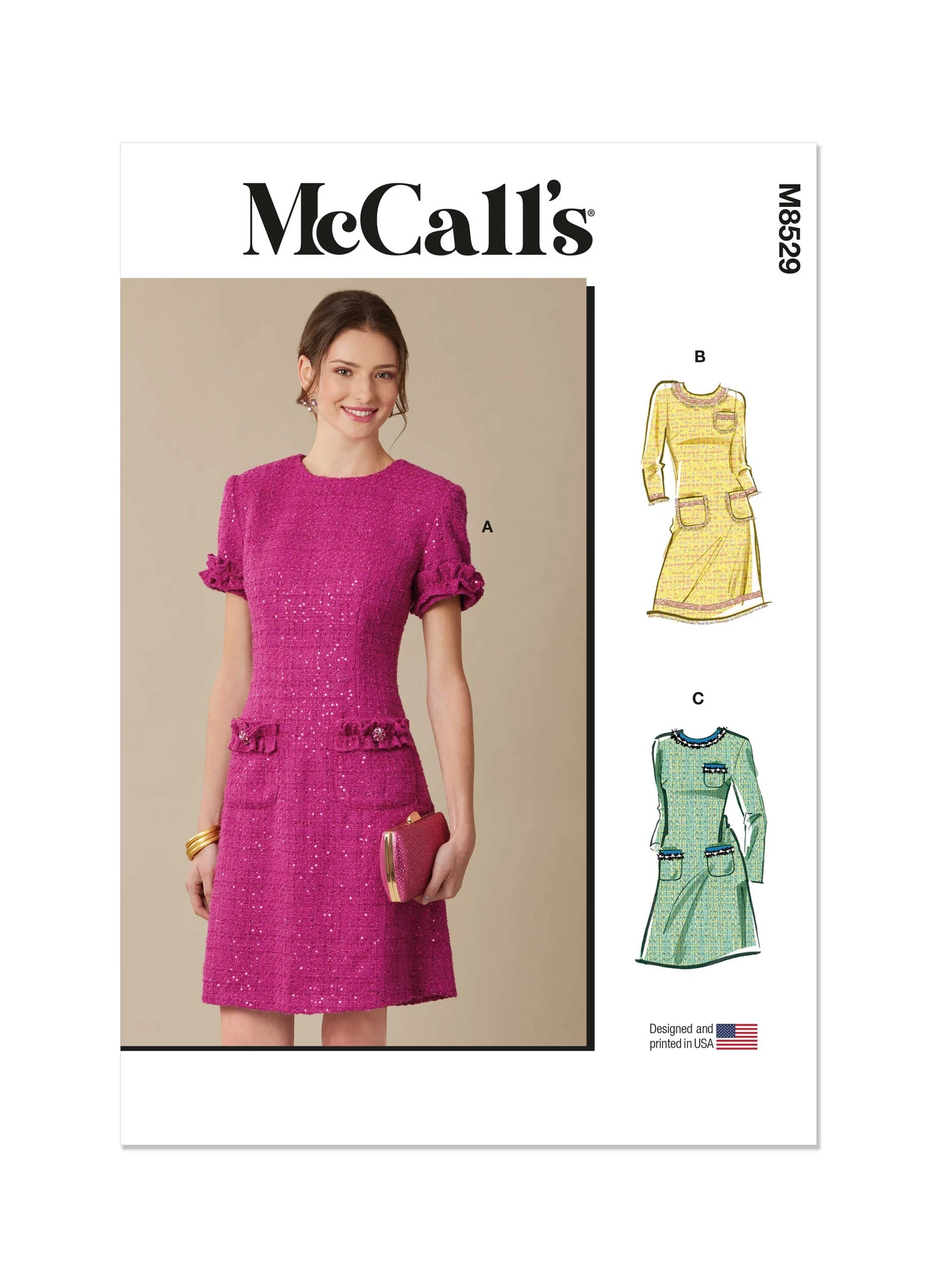 McCall's Sewing Pattern Misses' Dress with Sleeve Variations 1 McCall's Sewing Pattern Misses' Dress with Sleeve Variations