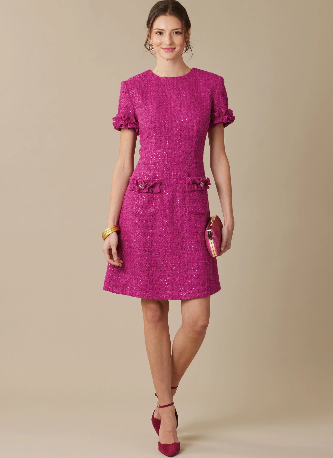 McCall's Sewing Pattern Misses' Dress with Sleeve Variations 3 McCall's Sewing Pattern Misses' Dress with Sleeve Variations