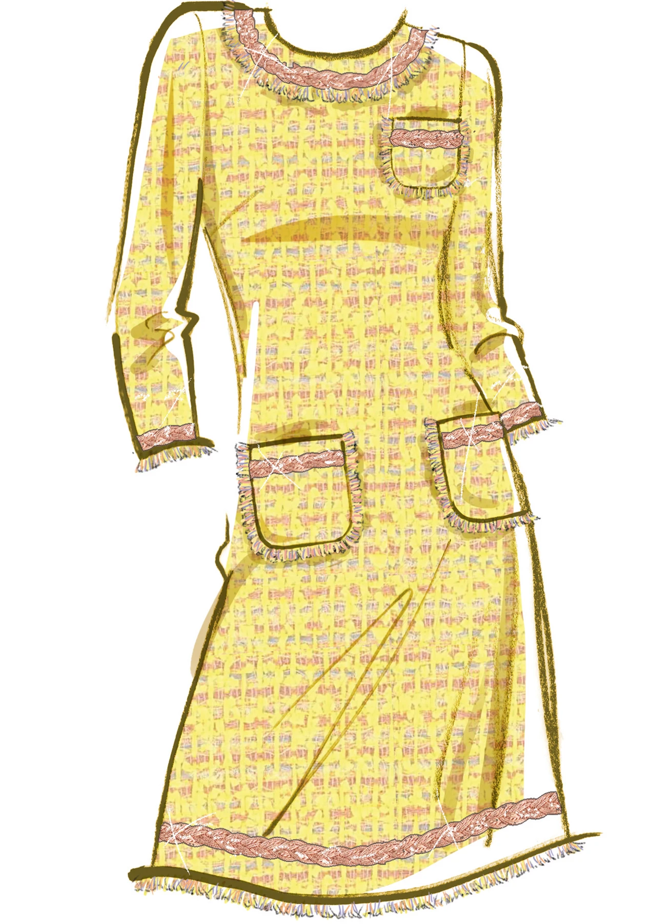 McCall's Sewing Pattern Misses' Dress with Sleeve Variations 4 McCall's Sewing Pattern Misses' Dress with Sleeve Variations