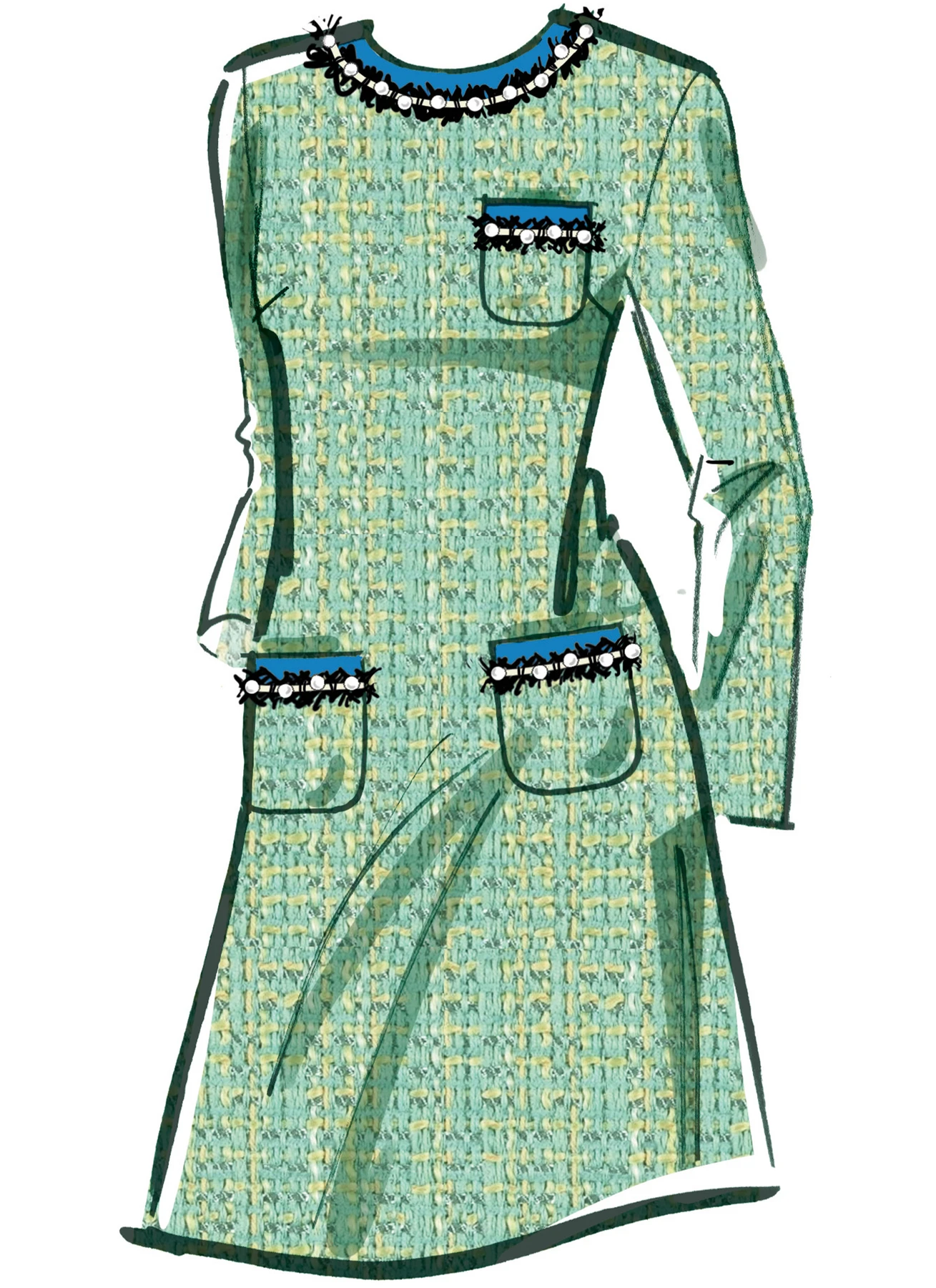 McCall's Sewing Pattern Misses' Dress with Sleeve Variations 5 McCall's Sewing Pattern Misses' Dress with Sleeve Variations