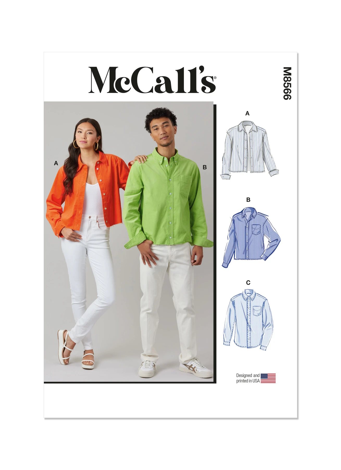 McCall's Sewing Pattern Unisex Shirt in Three Lengths (PDF) 1 McCall's Sewing Pattern Unisex Shirt in Three Lengths (PDF)