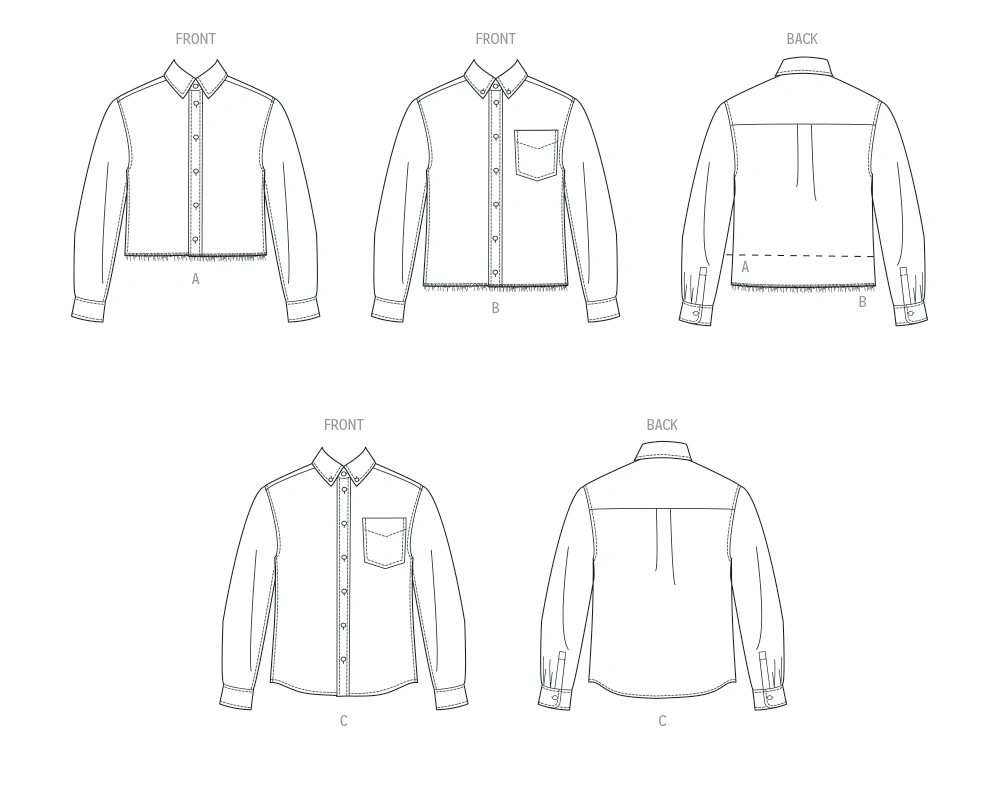 McCall's Sewing Pattern Unisex Shirt in Three Lengths (PDF) 11 McCall's Sewing Pattern Unisex Shirt in Three Lengths (PDF)