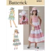 Butterick Sewing Pattern Girls' Dress in Two Lengths and Hat in Three Sizes