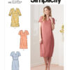 Simplicity Sewing Pattern Misses' V-neckline Shift Dresses