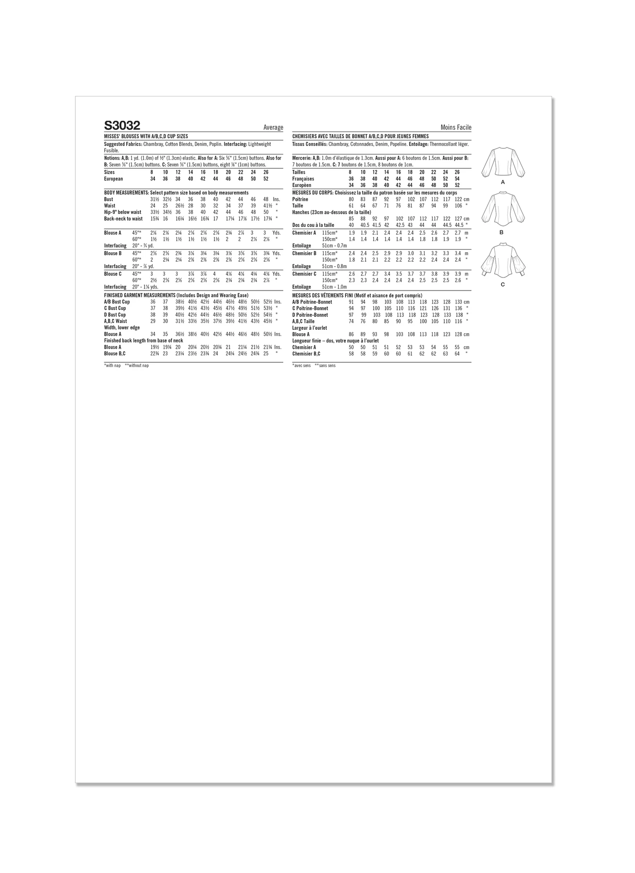 Simplicity Sewing Pattern Misses' Blouses 7 Simplicity Sewing Pattern Misses' Blouses