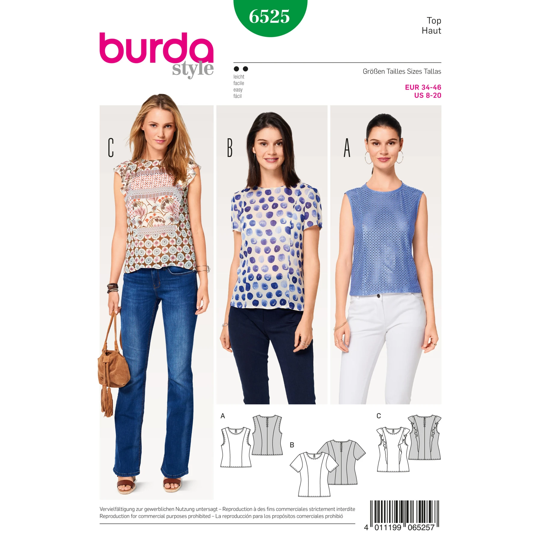 Burda Style Sewing Pattern Misses' Blouse 17 Burda Style Sewing Pattern Misses' Blouse