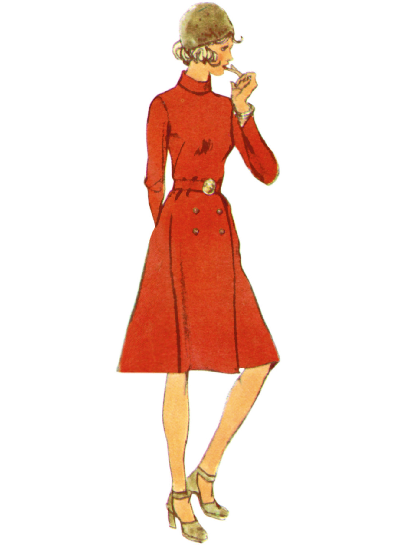 Simplicity Sewing Pattern 1970s Misses' Dress with Front-Wrap Skirt and Scarf 4 Simplicity Sewing Pattern 1970s Misses' Dress with Front-Wrap Skirt and Scarf