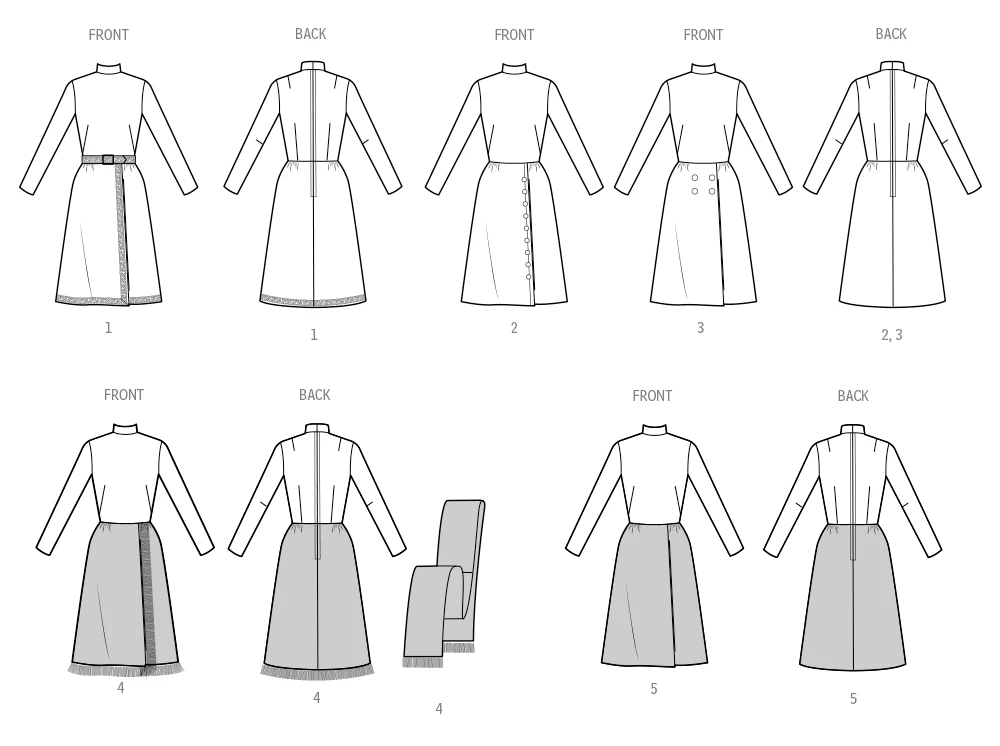 Simplicity Sewing Pattern 1970s Misses' Dress with Front-Wrap Skirt and Scarf 8 Simplicity Sewing Pattern 1970s Misses' Dress with Front-Wrap Skirt and Scarf