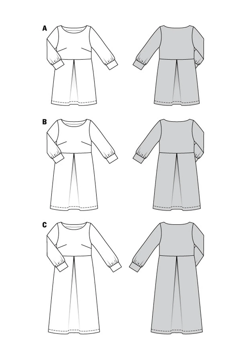 Burda Style Sewing Pattern 5975 Misses' Dress with Scoop Neckline and Sleeve Bands 14 Burda Style Sewing Pattern 5975 Misses' Dress with Scoop Neckline and Sleeve Bands