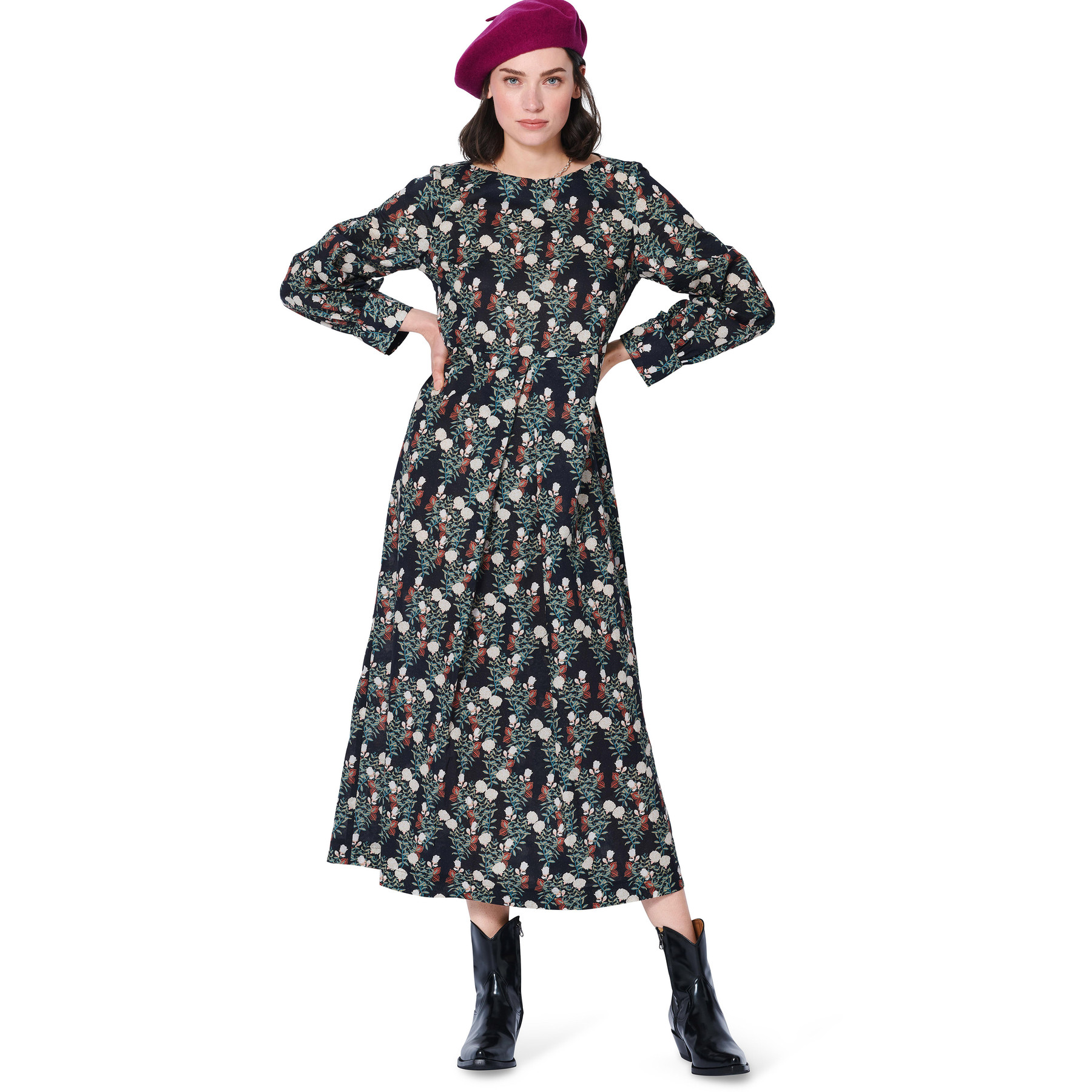 Burda Style Sewing Pattern 5975 Misses' Dress with Scoop Neckline and Sleeve Bands 2 Burda Style Sewing Pattern 5975 Misses' Dress with Scoop Neckline and Sleeve Bands