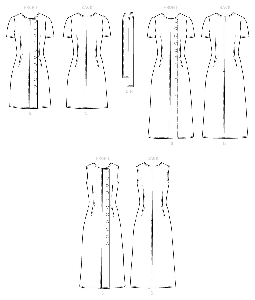 Butterick Sewing Pattern Misses'/Misses' Petite Dress and Sash (PDF) 7 Butterick Sewing Pattern Misses'/Misses' Petite Dress and Sash (PDF)