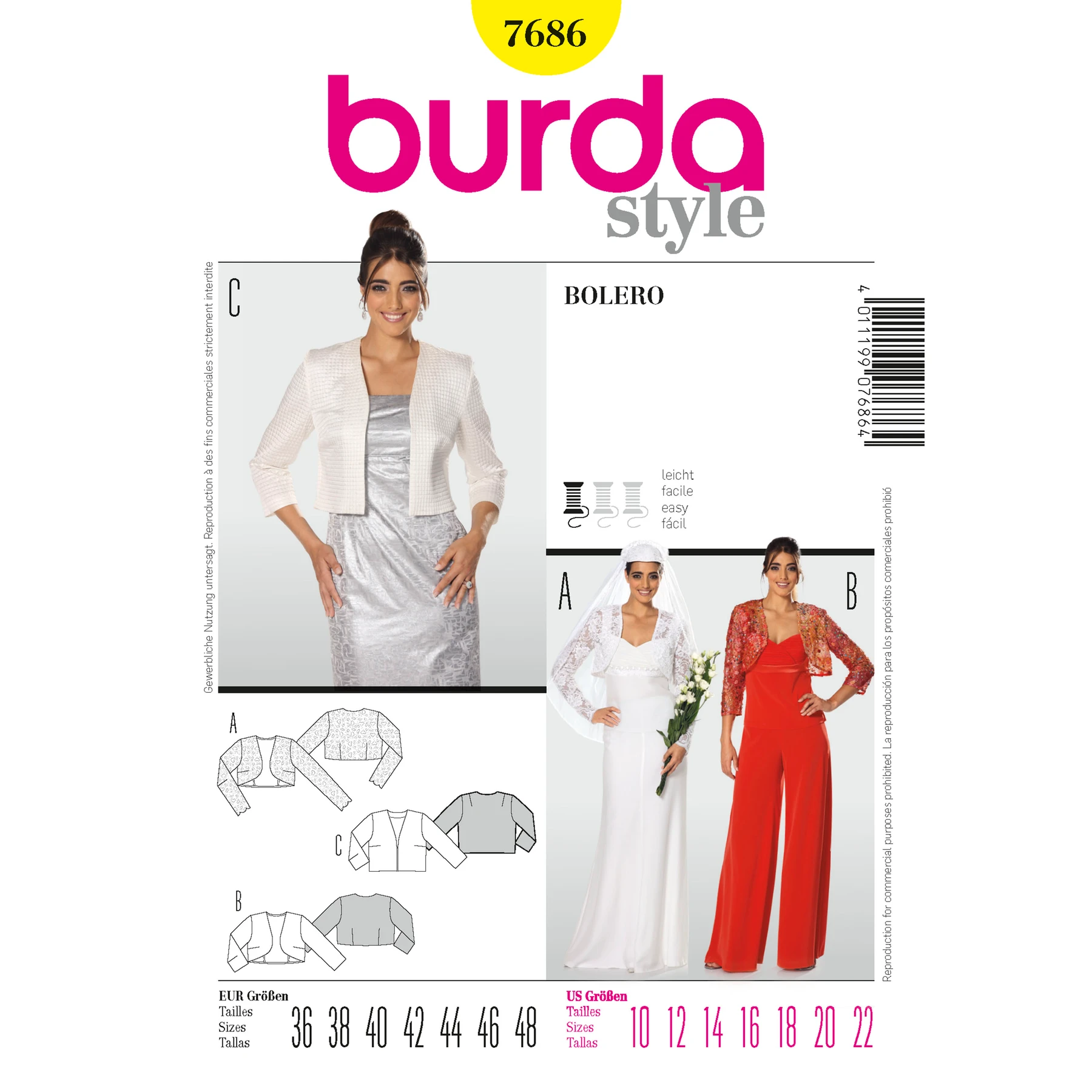 Burda Style Sewing Pattern Bolero 1 Burda Style Sewing Pattern Bolero