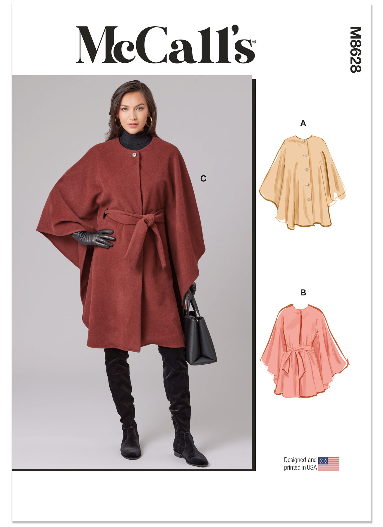 McCall's Sewing Pattern Misses' Cape in Two Lengths and Tie Belt 1 McCall's Sewing Pattern Misses' Cape in Two Lengths and Tie Belt