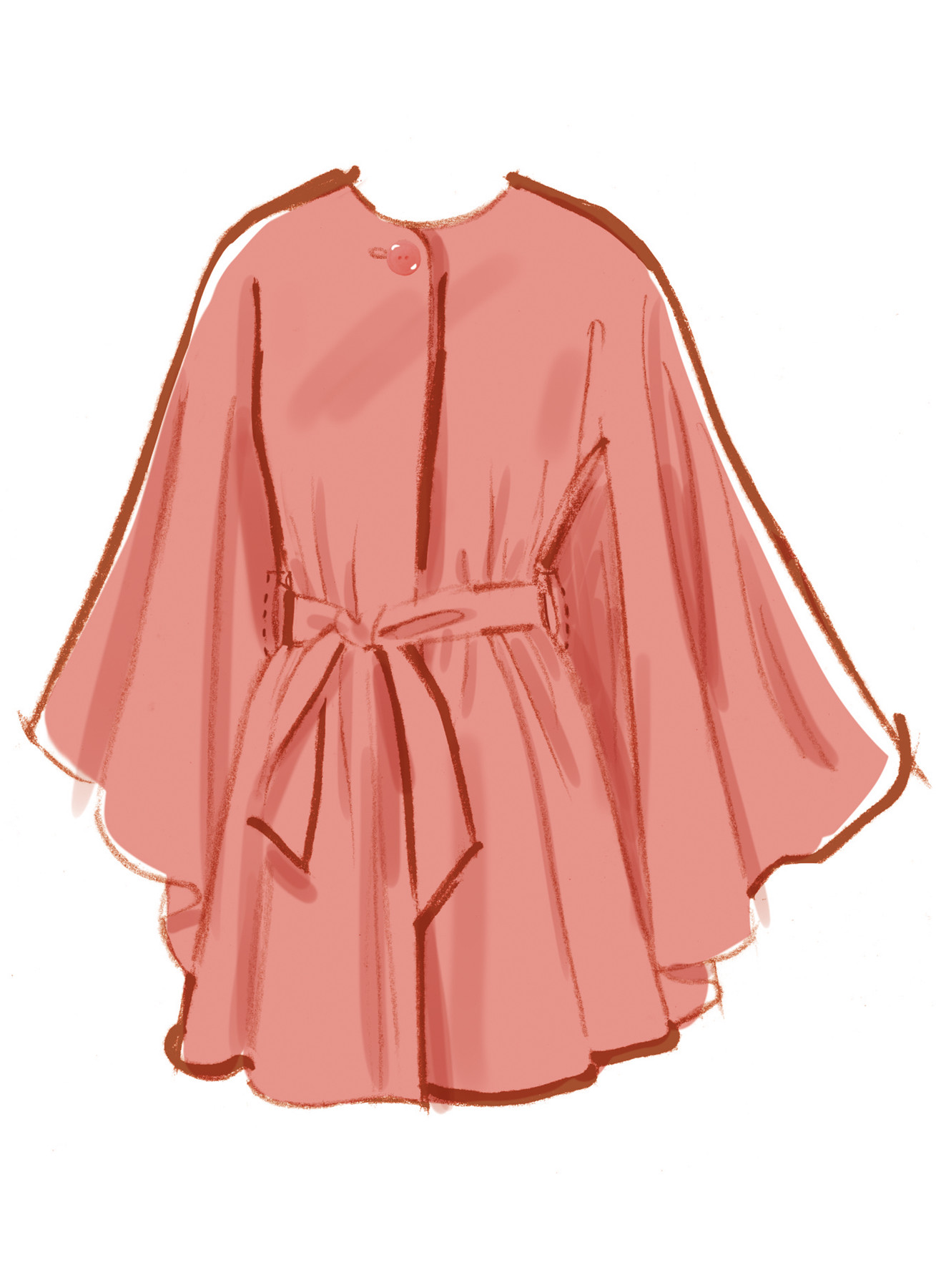 McCall's Sewing Pattern Misses' Cape in Two Lengths and Tie Belt 4 McCall's Sewing Pattern Misses' Cape in Two Lengths and Tie Belt