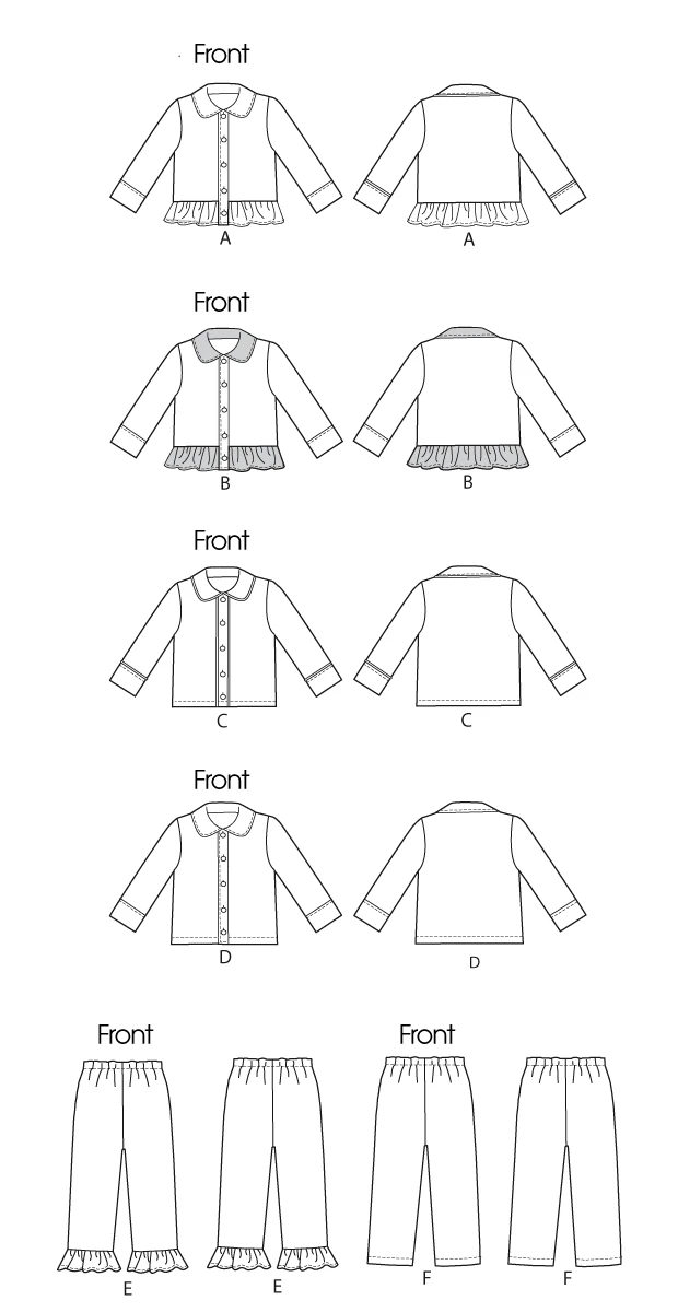 McCall's Sewing Pattern Toddlers'/Children's Button-Front Tops and Pants 10 McCall's Sewing Pattern Toddlers'/Children's Button-Front Tops and Pants