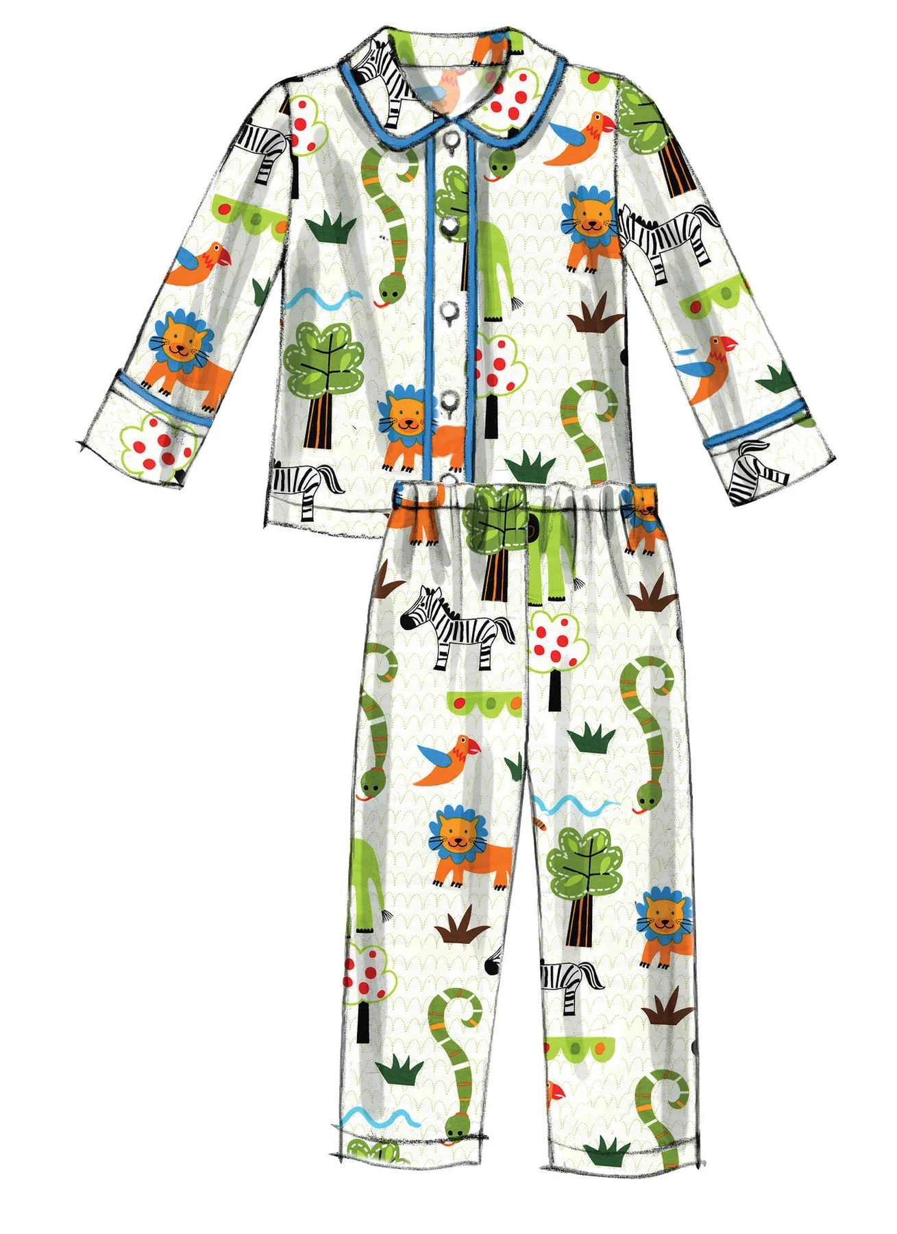 McCall's Sewing Pattern Toddlers'/Children's Button-Front Tops and Pants 7 McCall's Sewing Pattern Toddlers'/Children's Button-Front Tops and Pants