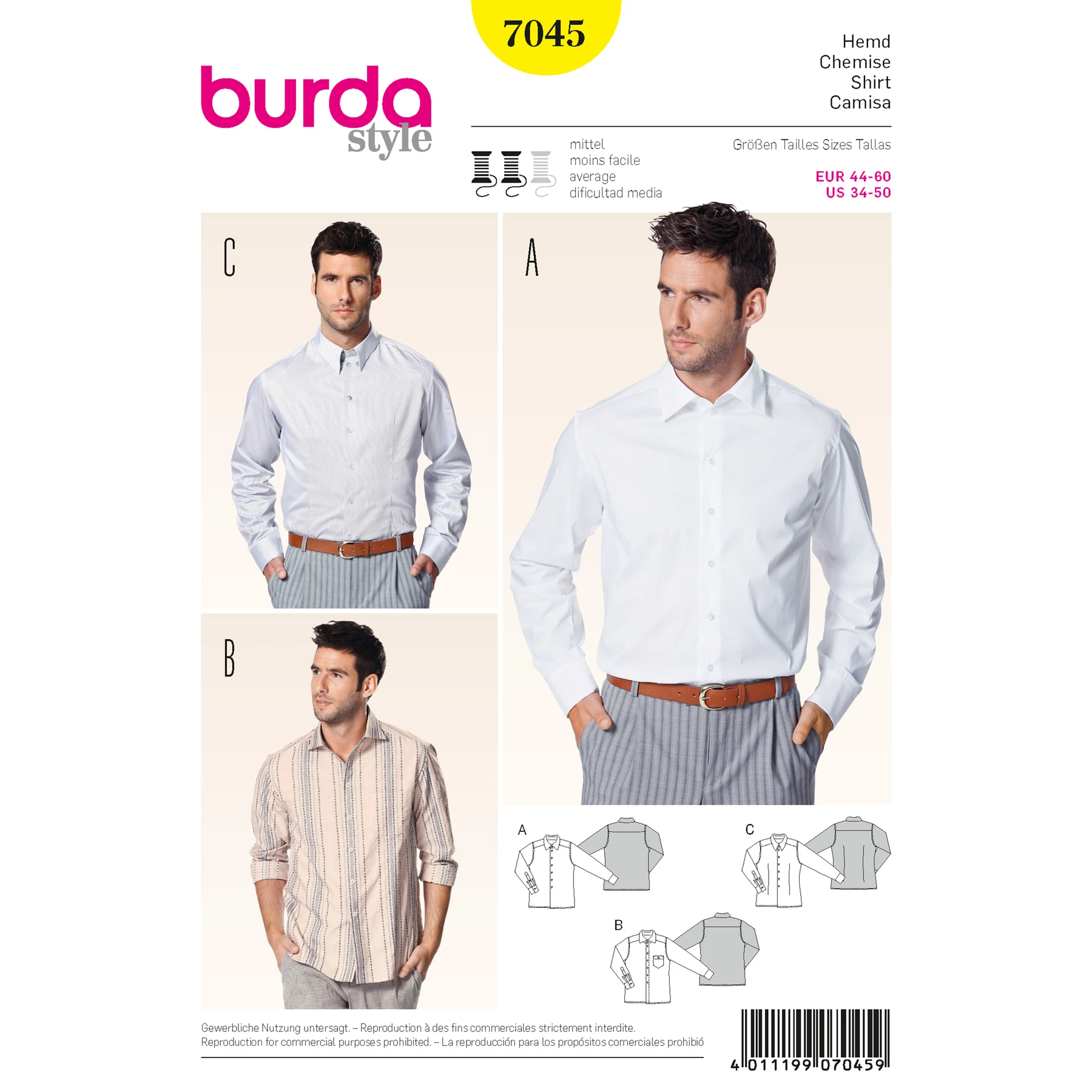 Burda Style Sewing Pattern Shirt