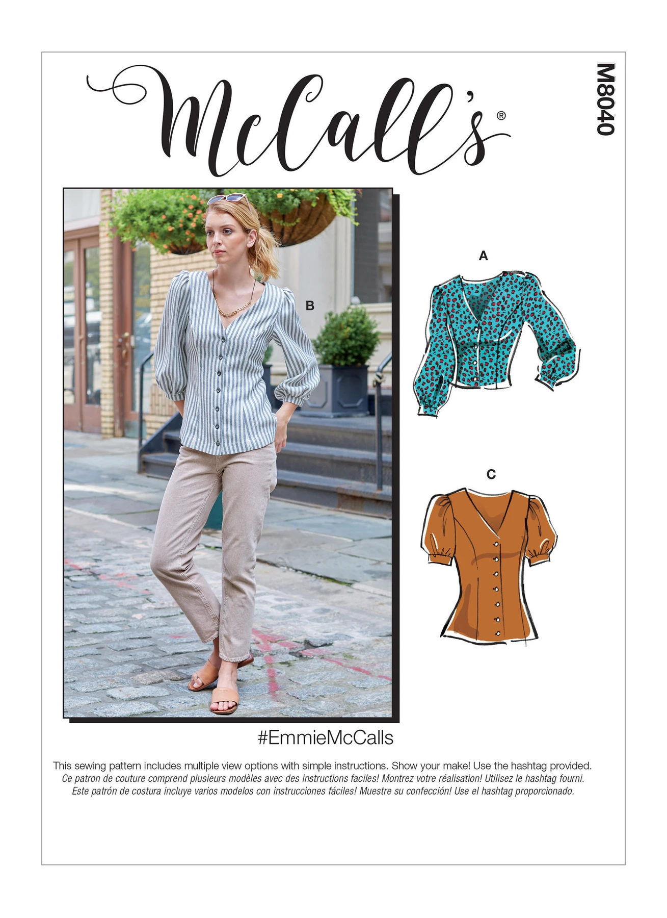 McCall's Sewing Pattern Misses' Tops (PDF) 727 McCall's Sewing Pattern Misses' Tops (PDF)