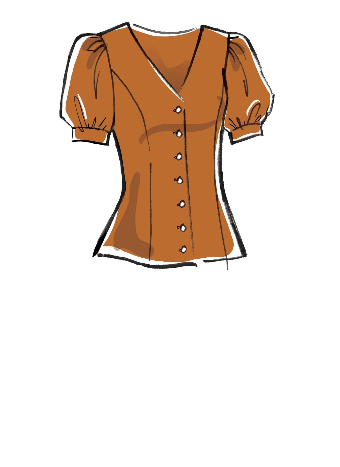 McCall's Sewing Pattern Misses' Tops (PDF) 729 McCall's Sewing Pattern Misses' Tops (PDF)