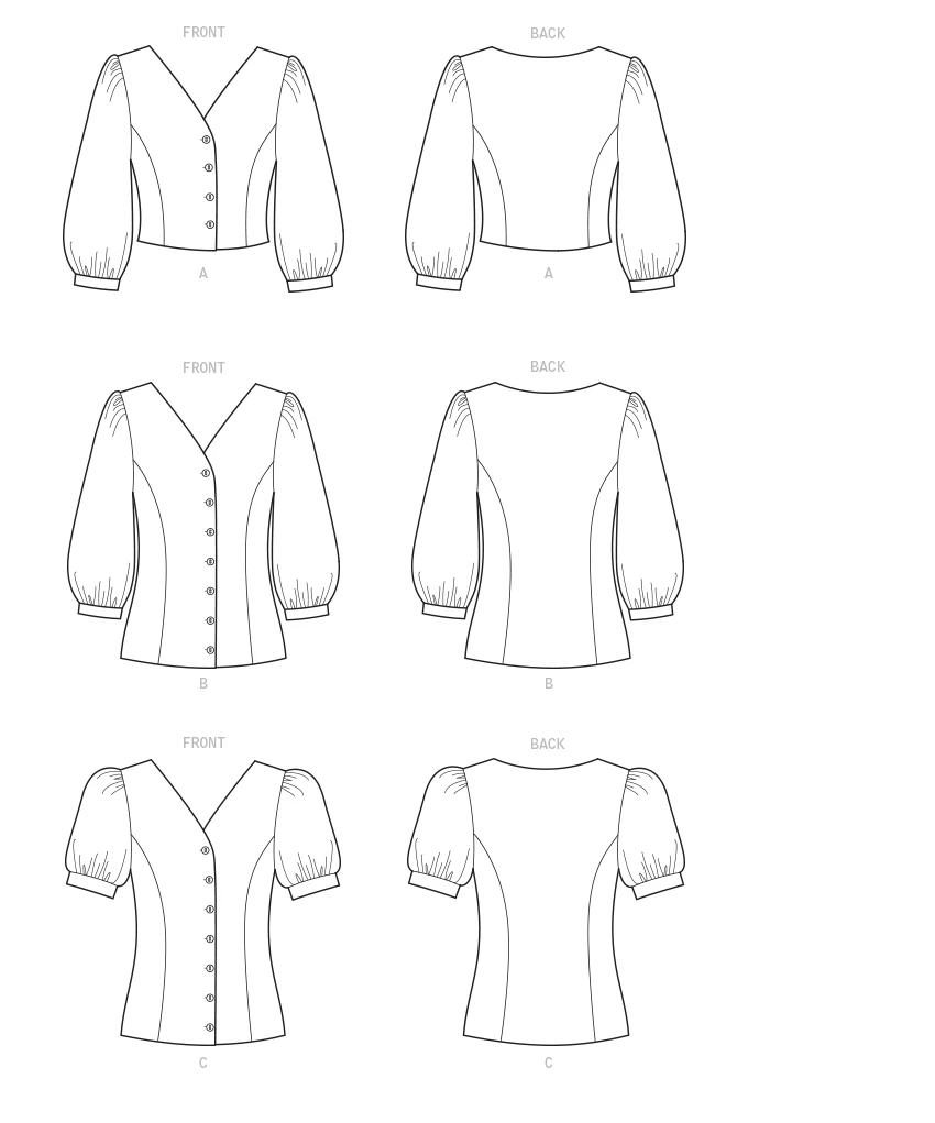 McCall's Sewing Pattern Misses' Tops (PDF) 734 McCall's Sewing Pattern Misses' Tops (PDF)